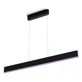 Smart suspension light Philips Hue Ensis Black Bluetooth – pendant lamp, 220–240V, 1299×90×40 mm