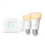 Philips Hue White ambience Starter kit: 2 E27 smart bulbs (1100) + dimmer switch