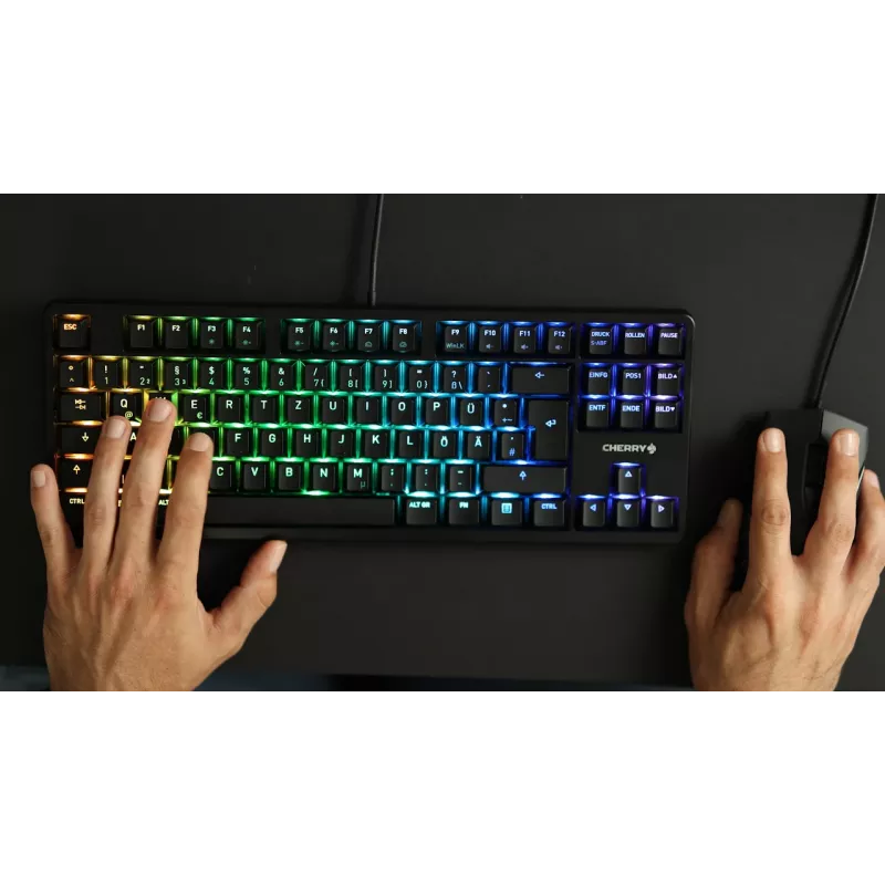CHERRY G80-3000N RGB TKL keyboard Universal USB QWERTZ German Black