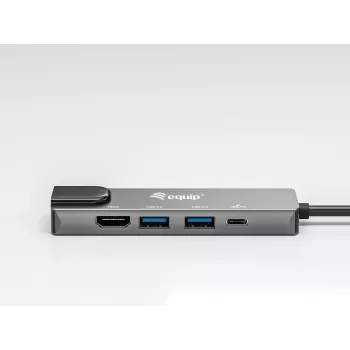 Equip USB-C 5 in1 Multifunction Adapter, HDMI, Gigabit LAN, USB 3.2 GEN1, 100W USB PD