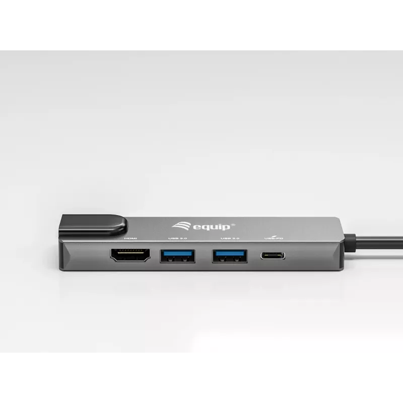 Equip USB-C 5 in1 Multifunction Adapter, HDMI, Gigabit LAN, USB 3.2 GEN1, 100W USB PD