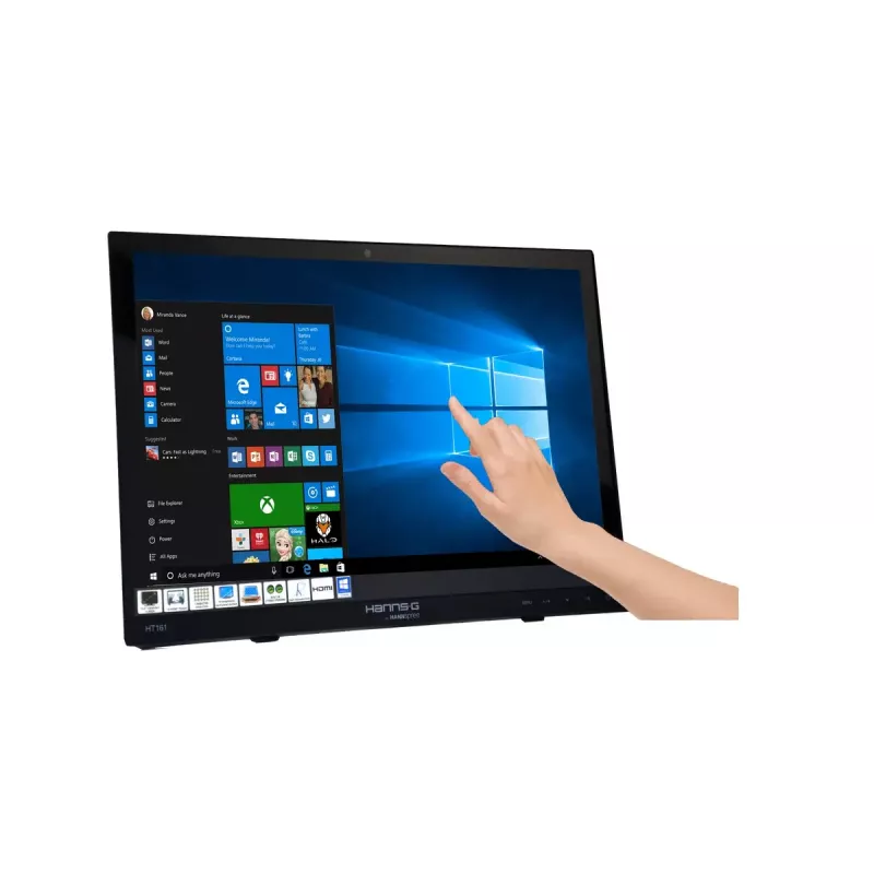 Hannspree HT161HNB computer monitor 39.6 cm (15.6 inch) 1366 x 768 pixels HD LED Touchscreen Tabletop Black