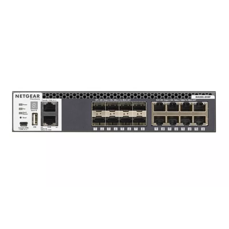 NETGEAR M4300-8X8F Managed L3 10G Ethernet (100/1000/10000) 1U Black