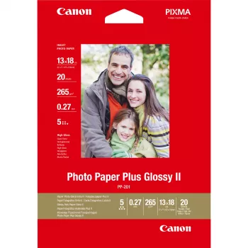 Canon PP-201 Glossy II Photo Paper Plus 5x7 inch - 20 Sheets