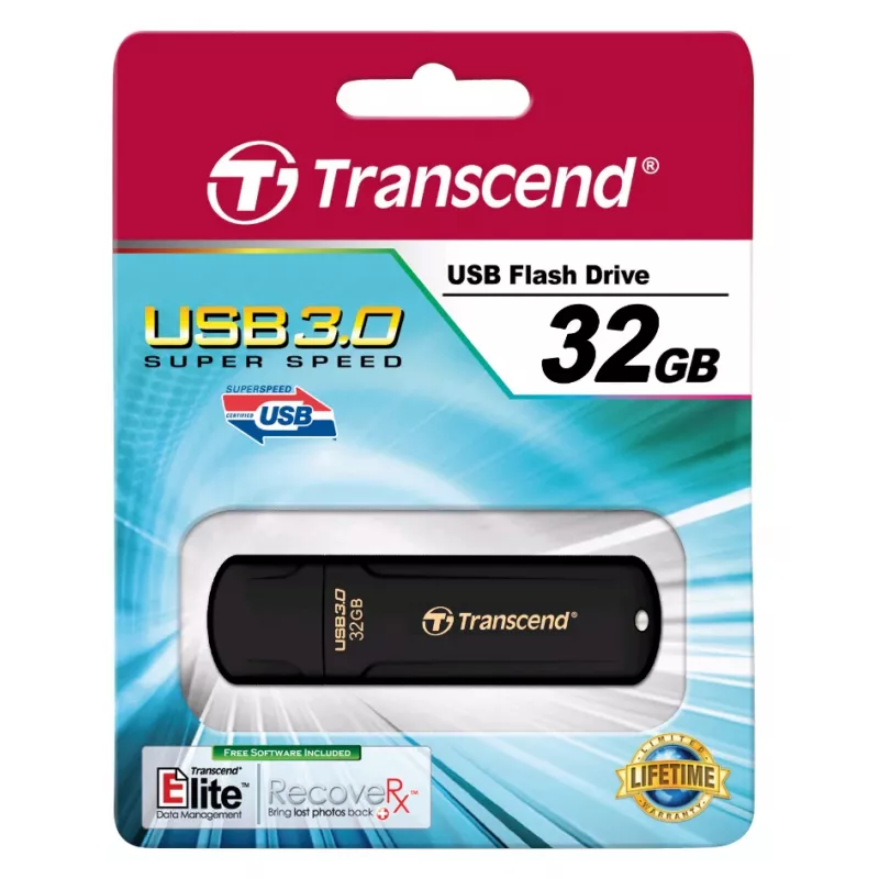 TRANSCEND Jetflash 700 - 32GB USB Stick - USB 3.0 - Black