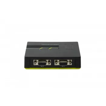 LevelOne 2-Port USB VGA KVM Switch, 2048 x 1536 pixels, Black, Green