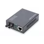 DIGITUS Media Converter, Multimode 10/100/1000Base-T to 1000Base-SX, Incl. PSU ST connector, Up to 0.5km
