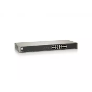 LevelOne 16-Port Gigabit Switch, Unmanaged, Gigabit Ethernet (10/100/1000), Full duplex, Rack mounting