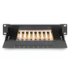 DIGITUS Patch panel CAT6 8-ports Shielded Black 10in