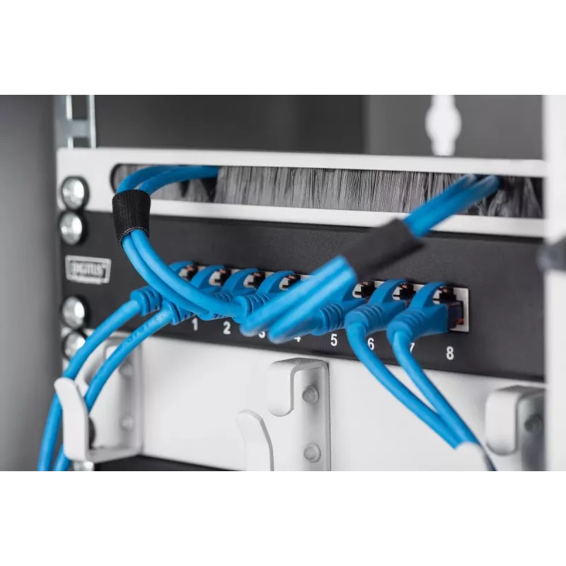 DIGITUS Patch panel CAT6 8-ports Shielded Black 10in