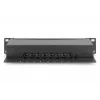 DIGITUS Patch panel CAT6 8-ports Shielded Black 10in