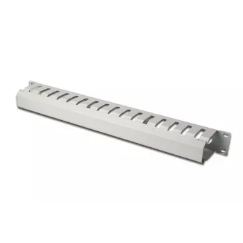 DIGITUS 1U cable management cage detachable rear plate, color grey (RAL 7035)