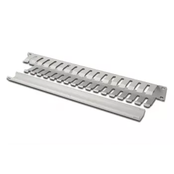 DIGITUS 1U cable management cage detachable rear plate, color grey (RAL 7035)