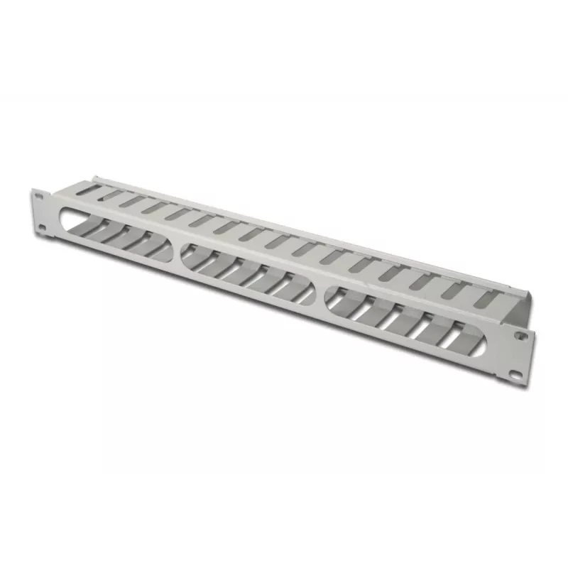 DIGITUS 1U cable management cage detachable rear plate, color grey (RAL 7035)