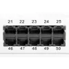 DIGITUS CAT 3 ISDN Patch Panel, unshielded 50-port RJ45, 8P4C, LSA, 1U, rack mount, color grey RAL 7035