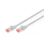 DIGITUS Patch cable - CAT6 - S/FTP - Snagless - Cu - 1m - grey