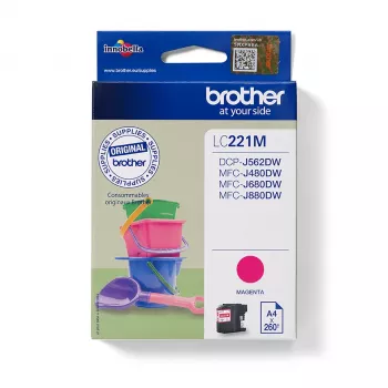 Cartridge Brother LC-221M Red Ink 260 pages DCPJ562DW MFCJ480DW