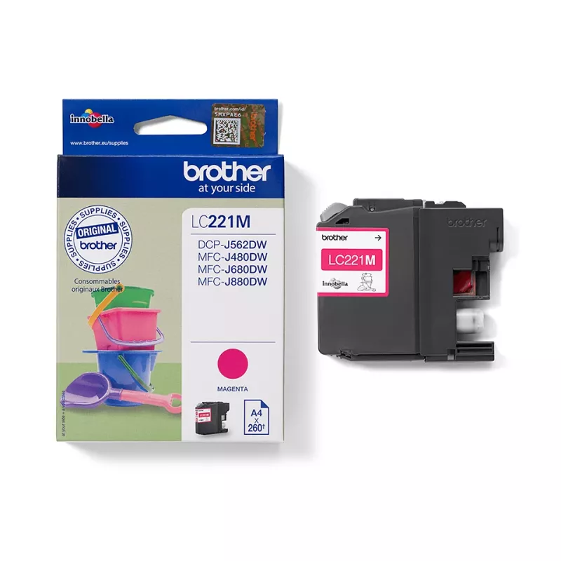 Cartridge Brother LC-221M Red Ink 260 pages DCPJ562DW MFCJ480DW