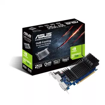 Video card ASUS GeForce GT 730, 2 GB GDDR5, 64-bit, PCIe 2.0, passive cooling