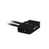 LevelOne 2-Port USB VGA Cable KVM Switch, audio support, 2048 x 1536 pixels, Black