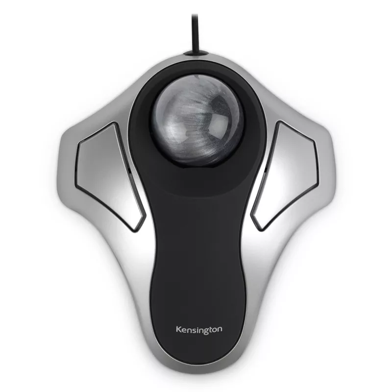 Kensington Orbit Optical Trackball, Ambidextrous, Optical, USB Type-A, Silver