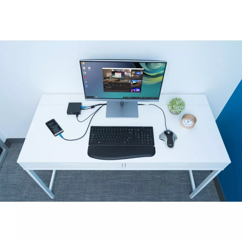Kensington Orbit Optical Trackball, Ambidextrous, Optical, USB Type-A, Silver