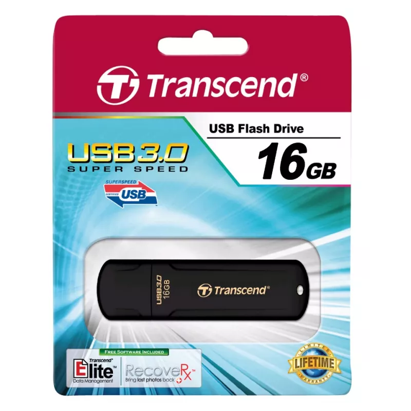 TRANSCEND Jetflash 700 - 16GB USB Stick - USB 3.0 - Black