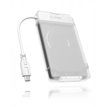ICY BOX IB-AC703-C HDD/SSD enclosure Translucent, White 2.5 inch