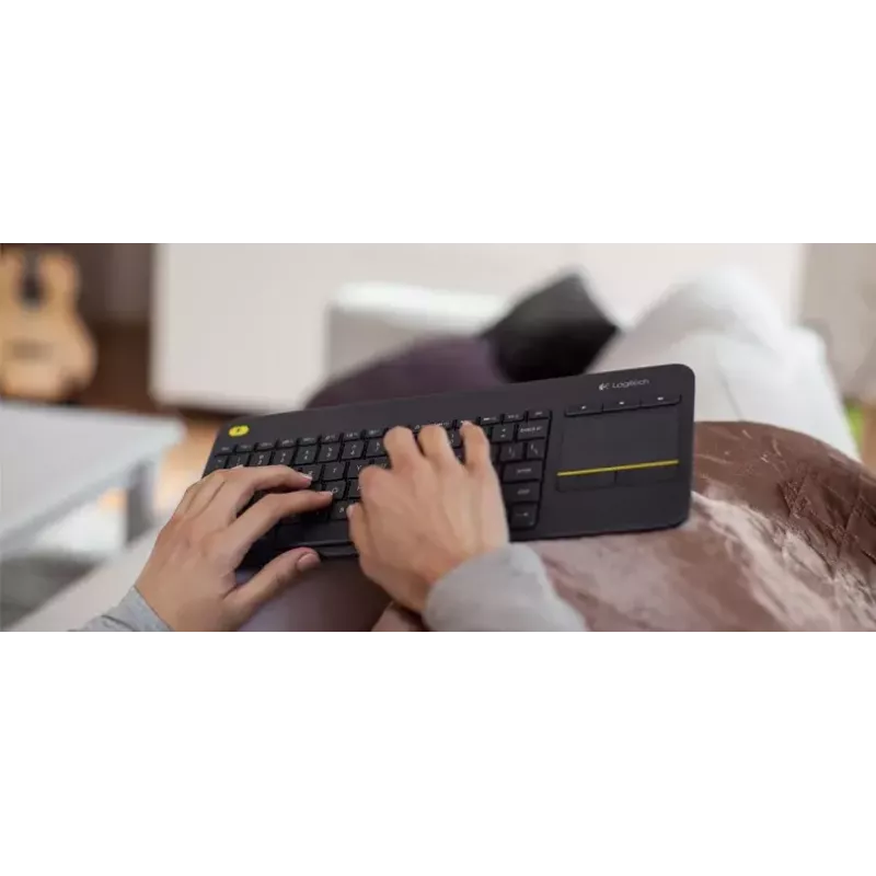 LOGITECH Wireless Touch Keyboard K400 Plus - Black - Qwertzu German