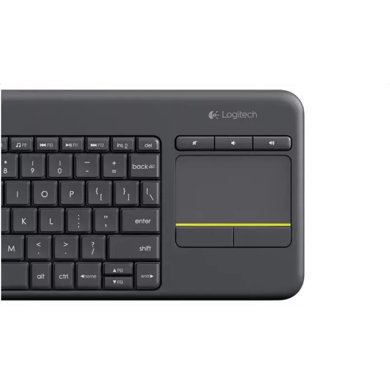 LOGITECH Wireless Touch Keyboard K400 Plus - Black - Qwertzu German