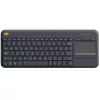 LOGITECH Wireless Touch Keyboard K400 Plus - Black - Qwertzu German