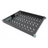 DIGITUS DN-97645 1U Fixed Rack Shelf, 50 kg Load, Adjustable 350-550 mm Depth, Black RAL 9005