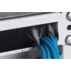 DIGITUS 1U cable brush management panel 44x483x11 mm, brush size 27x423 mm, color grey (RAL 7035)