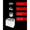 Unold Doppio Compressor ice cream maker 2.4 L 250 W Satin steel, White