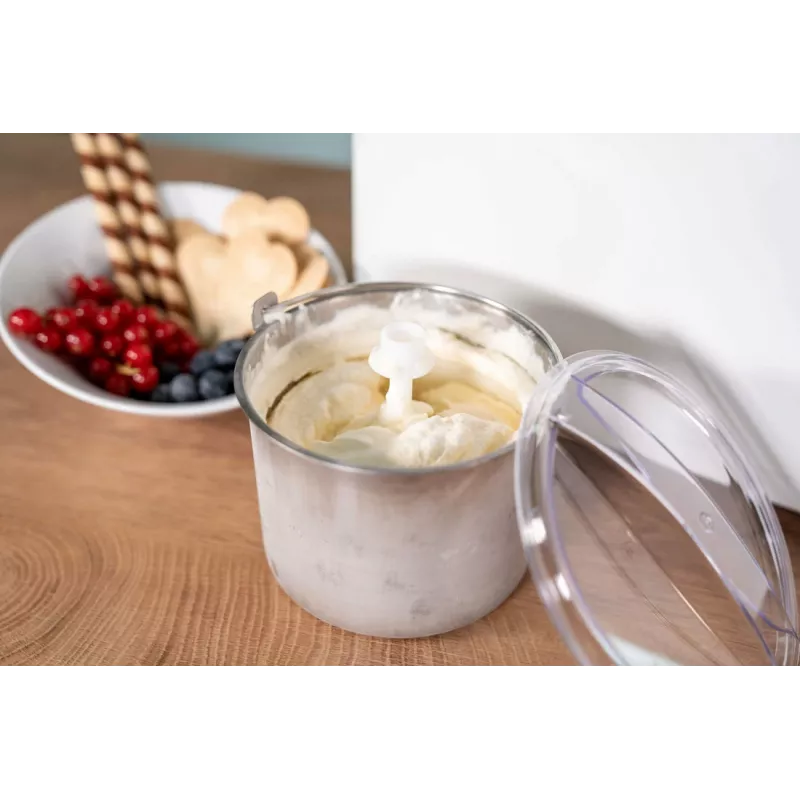 Unold Doppio Compressor ice cream maker 2.4 L 250 W Satin steel, White