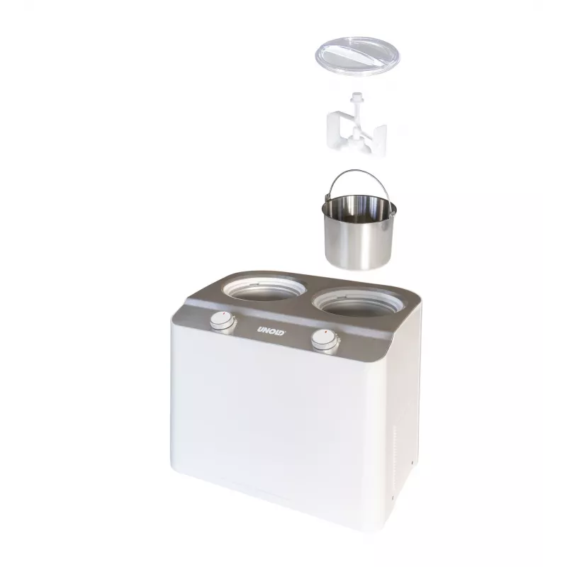 Unold Doppio Compressor ice cream maker 2.4 L 250 W Satin steel, White