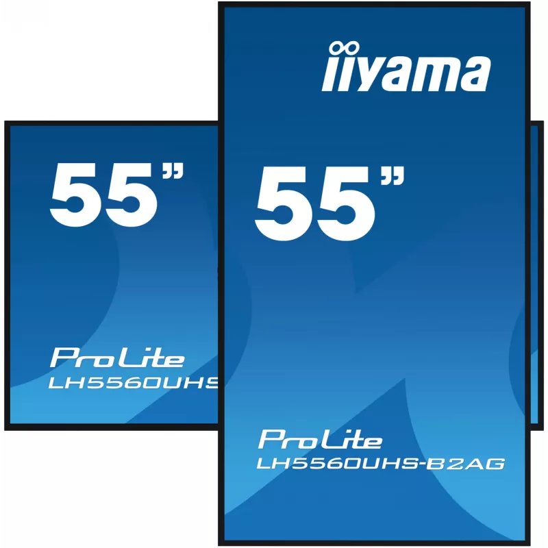 iiyama LH5560UHS-B2AG Signage Display Digital A-board 138.7 cm (54.6 inch) LED Wi-Fi 500 cd/m² 4K Ultra HD Black Built-in processor Android 11 24/7