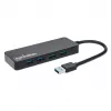 Manhattan USB-A 4-Port Hub, 4x USB-A Ports, 5 Gbps (USB 3.2 Gen1 aka USB 3.0), USB powered (no external power supply required), Equivalent to ST4300PBU3 & ST4300MINU3B