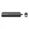 Manhattan USB-A 4-Port Hub, 4x USB-A Ports, 5 Gbps (USB 3.2 Gen1 aka USB 3.0), USB powered (no external power supply required), Equivalent to ST4300PBU3 & ST4300MINU3B