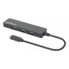 Manhattan USB-C Dock/Hub, Ports (4): USB-A (x4), 5 Gbps (USB 3.2 Gen1 aka USB 3.0), USB powered (no external power supply required), Equivalent to HB30CM4AB