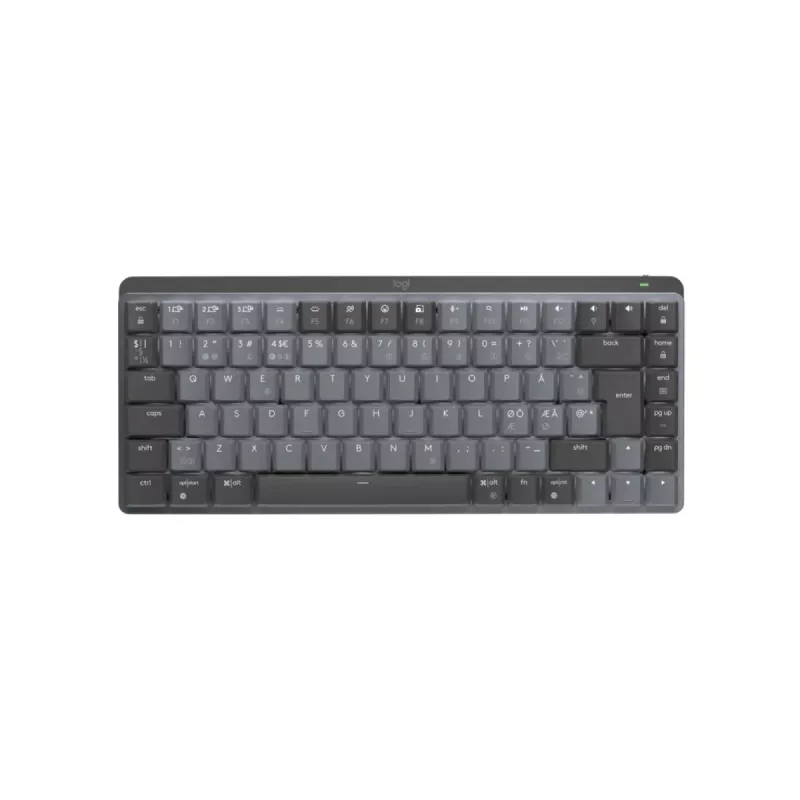 LOGITECH Mx Mechanical Mini Minimalist Wireless Illuminated Keyboard - Graphite Tactile Quiet Qwerty Dansk/ Norsk/ Svenska/ Suomalainen