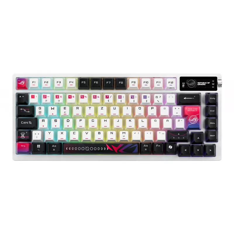 ASUS ROG Azoth X keyboard Gaming USB + RF Wireless + Bluetooth QWERTZ White