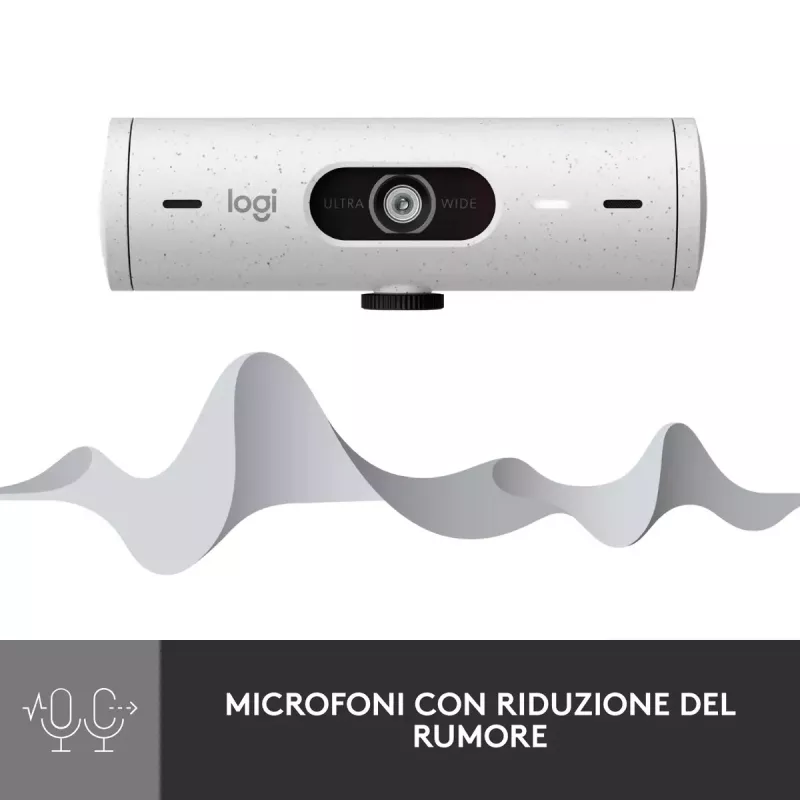 Webcam Logitech Brio 500 Full HD 4MP USB-C White