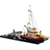 Construction toy LEGO Ideas 21350 Jaws set — 1497 pieces, 3 minifigures, boat and iconic shark, recommended age 18+