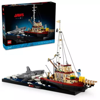 Construction toy LEGO Ideas 21350 Jaws set — 1497 pieces, 3 minifigures, boat and iconic shark, recommended age 18+