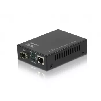 LevelOne RJ45 to SFP Gigabit Media Converter, PoE PD