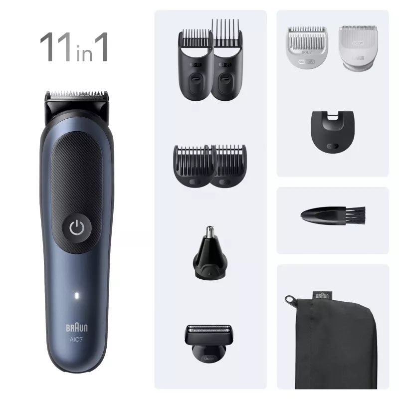 Hair Clipper Braun AIO7540 Black Blue Lithium-Ion 120 min