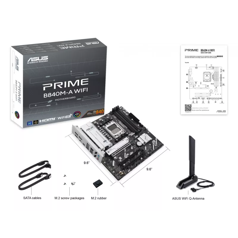 Motherboard ASUS PRIME B840M-A WIFI AMD B840 Socket AM5 micro ATX