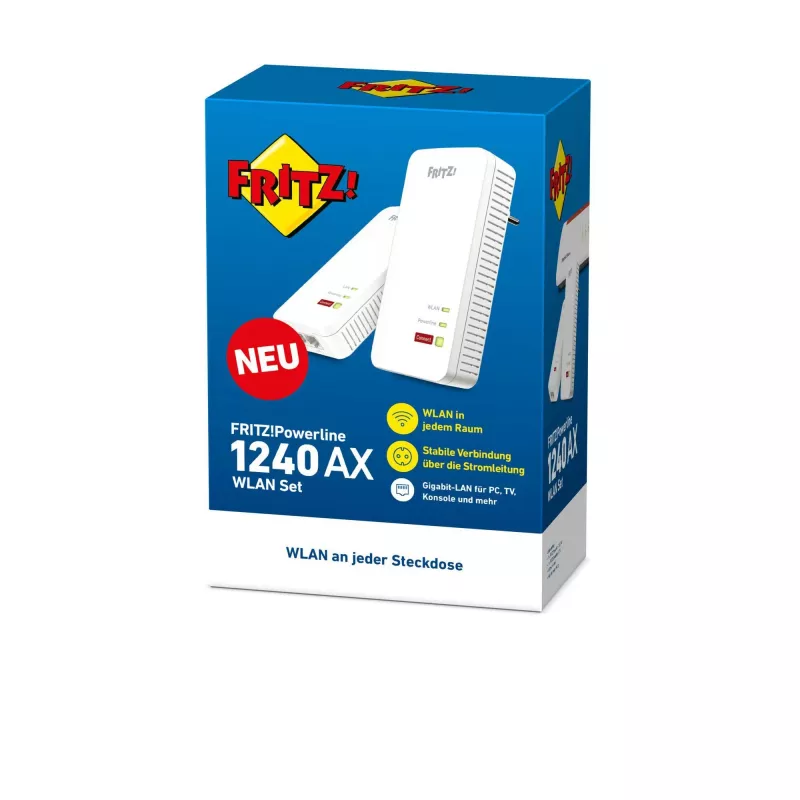Powerline 1240 AX WLAN Set 1200 Mbit/s Ethernet LAN Wi-Fi White 2 pc(s)
