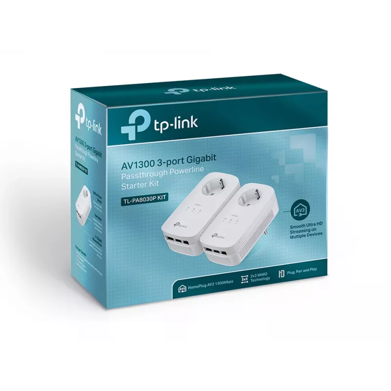 TP-Link TL-PA8030P KIT PowerLine network adapter 1200 Mbit/s Ethernet LAN White 2 pc(s)
